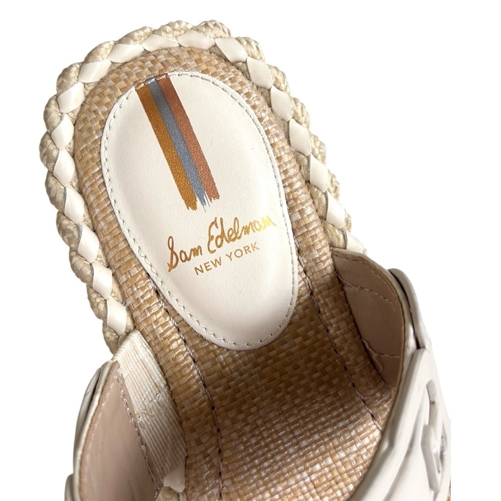 EUC Sam Edelman Leather Tatum Sandals Ivory Size 6.5 Retail $130.00 - Picture 5 of 11